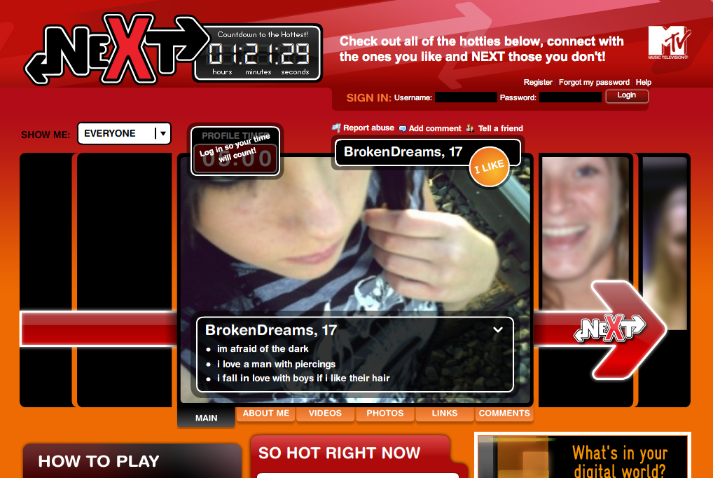 MTV Launches Hot or Not Competitor, NextorNot | TechCrunch