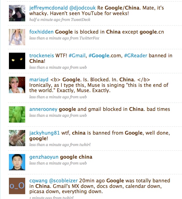 twitter china blocks google