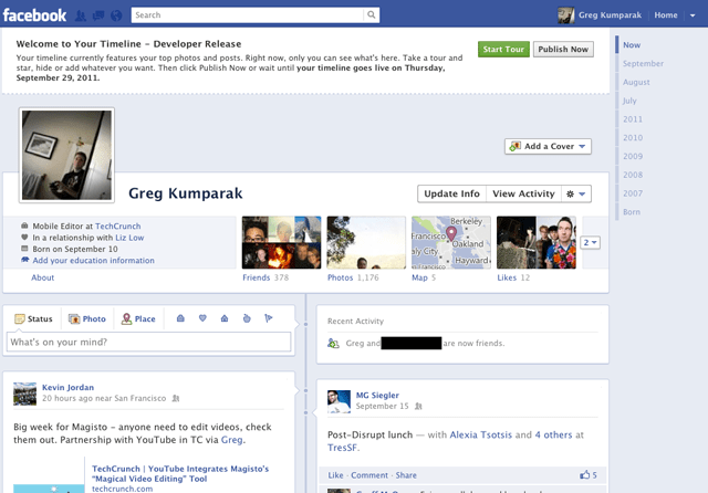 How To Enable FACEBOOK TIMELINE Right This Second | TechCrunch