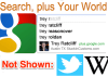 Google Search Plus Your World Twitter Wikipedia Logo