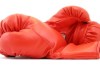 Boxing gloves pair red