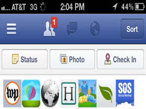 Facebook Mobile App Bookmarks Tall