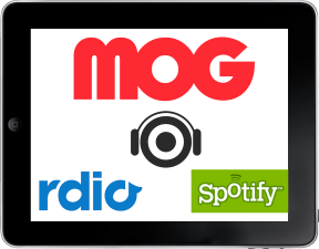 Mog Rdio Spotify iPad