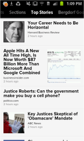 Top Stories page