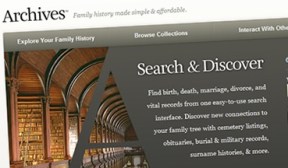 Archives homepage