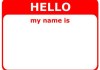red name tag