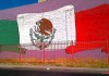 Mexican flag mural