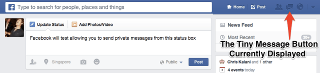 Facebook Status Composer Messaging