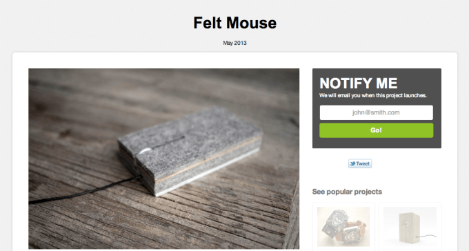TechCrunch Felt Mouse