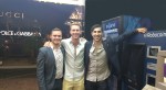 Robocoin CEO Jordan Kelley (center) with Coin Cloud's Chris McAlary (right) and Josh Schlacter (left)