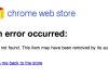 Error - Chrome Web Store