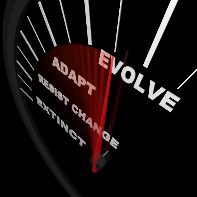 Gauge going from Extinct to Resist Change to Adapt to Evolve.