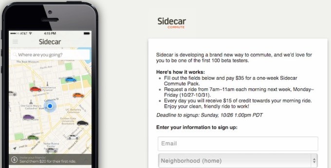 photo of Sidecar Tests A New “Commute” Service, With Discounts When You Pay For A Week Of Morning Rides image
