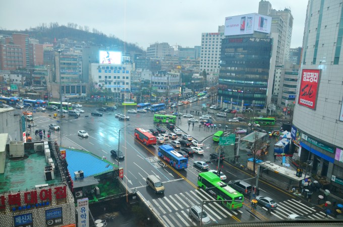 Seoul taxi traffic