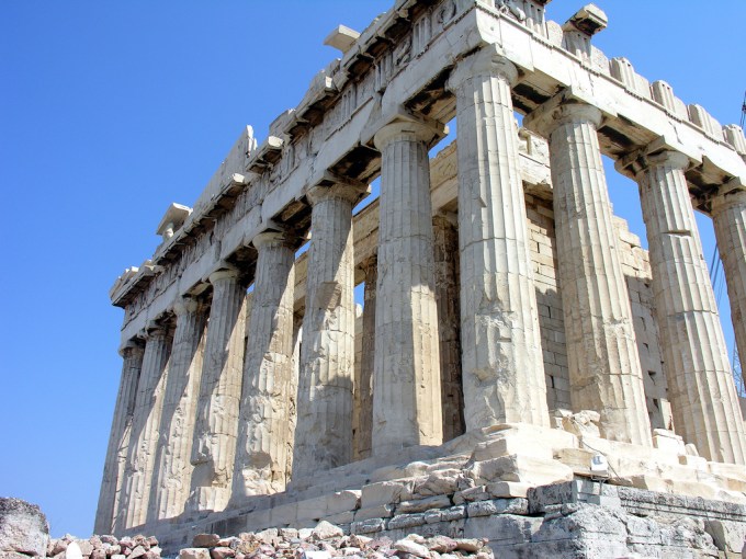 The Parthenon in Athens.