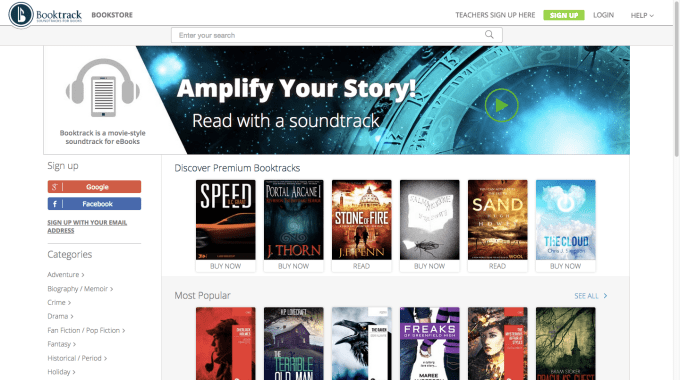 Booktrack_Homepage_Screenshot