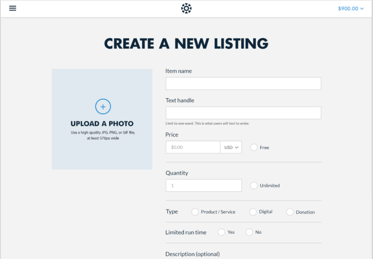 Create listing