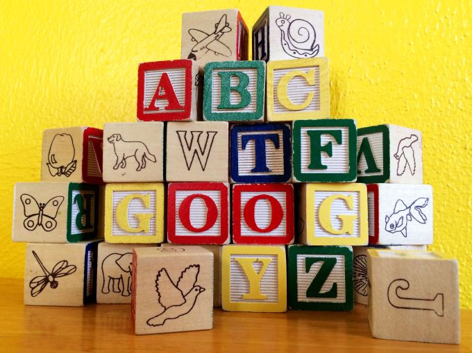 Google Alphabet blocks