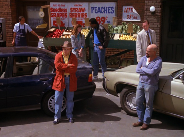 seinfeld-season-3-22-the-parking-space-george-costanza-vs-mike-parallel-parking-pull-in-back-in-jason-alexander-lee-arenberg-review-episode-guide-list