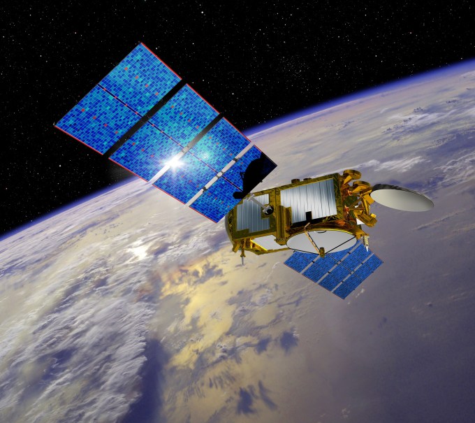 Illustration du satellite d'oceanographie Jason 3.Sa mission a pour objectif d'assurer la continuite operationnelle de la collecte et de la distribution de donnees de haute precision sur l'etude des courants oceaniques et la mesure des niveaux marins, afin d'ameliorer la comprehension de ces phenomenes et leur impact sur le climat.Comme le satellite Jason 2, Jason 3 utilise une plate-forme PROTEUS, et embarque une charge utile composee d'un radar altimetre Poseidon-3B fourni par le CNES, un radiometre micro-ondes AMR fourni par la NASA/JPL, et d'un triple systeme d'orbitographie precise : l'instrument DORIS (CNES), un recepteur GPS et un reflecteur laser LRA (NASA). Deux instruments passagers (LPT, CARMEN-3) seront en outre embarques.