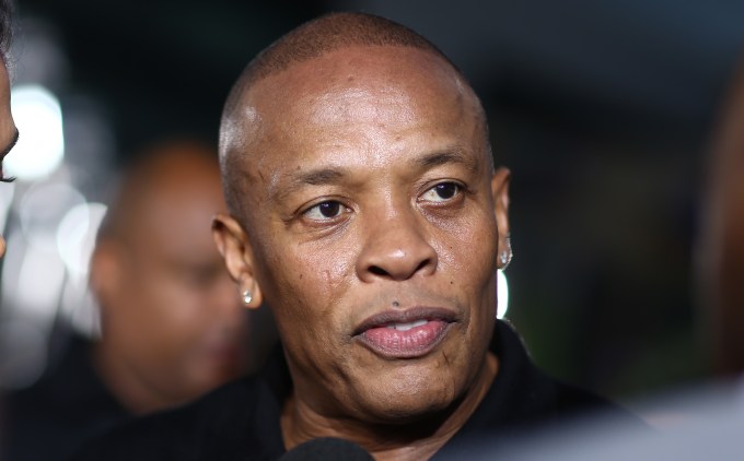 Dr. Dre arrives at the Los Angeles premiere of "Straight Outta Compton" at the Microsoft Theater on Monday, Aug. 10, 2015. (Photo by John Salangsang/Invision/AP)