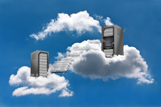 Servers sitting on clouds.