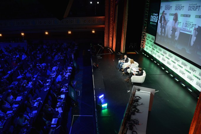 NEW YORK, NY - MAY 06:  (L-R) Alfred Lin, Danielle Levitas and Matthew Lynley appear onstage during TechCrunch Disrupt NY 2015 - Day 3 at The Manhattan Center on May 6, 2015 in New York City.  (Photo by Noam Galai/Getty Images for TechCrunch) *** Local Caption *** Alfred Lin;Danielle Levitas;Matthew Lynley