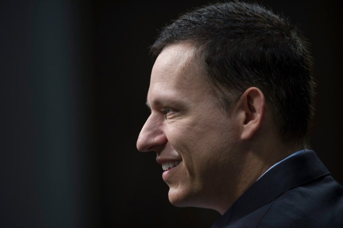 Peter Thiel, co-founder of PayPal Inc., speaks during a Bloomberg Studio 1.0 Interview in San Francisco, California, U.S., on Monday, Aug. 25, 2014. EBay Inc.'s PayPal service will start accepting bitcoins, opening up the worlds second-biggest Internet payment network to virtual currency transactions. Photographer: David Paul Morris/Bloomberg via Getty Images