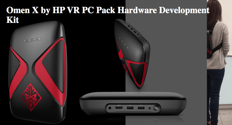 HP sheds some more light the Omen X VR PC backpack