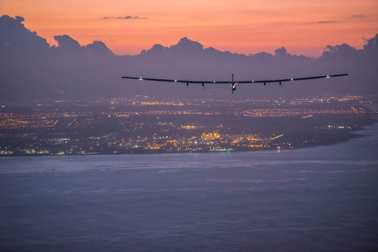 photo of Solar Impulse 2 takes off the final leg of its round-the-world flight image
