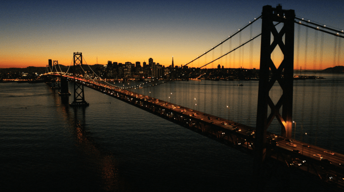 Sunset View of the Oakland Bay Bridge in HD by Spotmatik