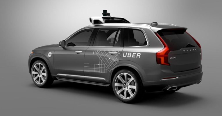 photo of Uber self-driving test car involved in crash in Arizona image