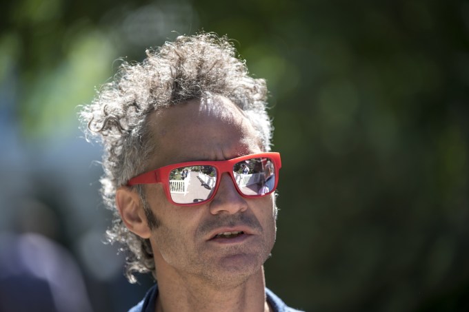 Alexander Karp, chief executive officer and co-founder of Palantir Technologies Inc., walks the grounds after the morning sessions during the Allen & Co. Media and Technology Conference in Sun Valley, Idaho, U.S., on Thursday, July 7, 2016. Billionaires, chief executive officers, and leaders from the technology, media, and finance industries gather this week at the Idaho mountain resort conference hosted by investment banking firm Allen & Co. Photographer: David Paul Morris/Bloomberg via Getty Images