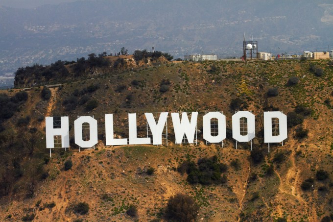 Mount Lee, Hollywood Hills, Hollywood, Los Angeles, California, USA.