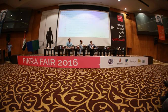 Iraqi e-Commerce entrepreneurs speak at Fikra Fair 2016 in Baghdad.