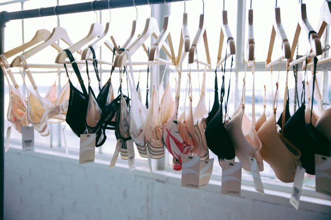 Bras designed and sold by Lively.