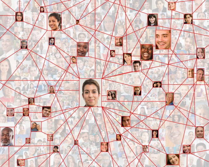 Employees in connected in social network web