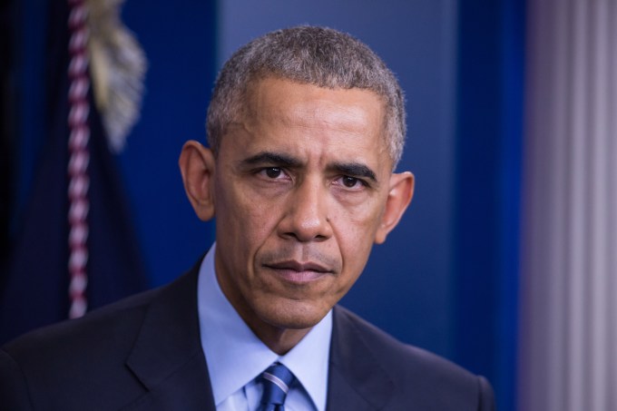 US President Barack Obama  gave his last press briefing and answered questions from reporters, in the Brady Press Briefing Room of the White House in Washington, DC, December 16, 2016. Obama on Friday warned his successor Donald Trump against antagonizing China by reaching out to Taiwan, saying he could risk a 'very significant' response if he upends decades of diplomatic tradition. (Photo by Cheriss May/NurPhoto via Getty Images)