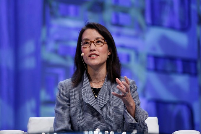 BOSTON, MA - DECEMBER 10:  Enterpreneur, investor, writer Ellen Pao speaks on stage during Massachusetts Conference For Women at Boston Convention & Exhibition Center on December 10, 2015 in Boston, Massachusetts.  (Photo by Marla Aufmuth/Getty Images for Massachusetts Conference for Women)
