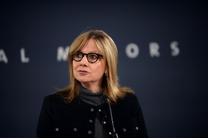 DETROIT, MI - DECEMBER 15: Mary Barra, Chairman and CEO of General Motors, speaks during a General Motors press conference at the Renaissance Center on December 15, 2016 in Detroit, Michigan. General Motors announced it will soon begin autonomous vehicle testing on Michigan's public roads and start manufacturing the next generation of autonomous vehicles at the Orion assembly plant, Michigan in 2017.   (Photo by Rachel Woolf/Getty Images)