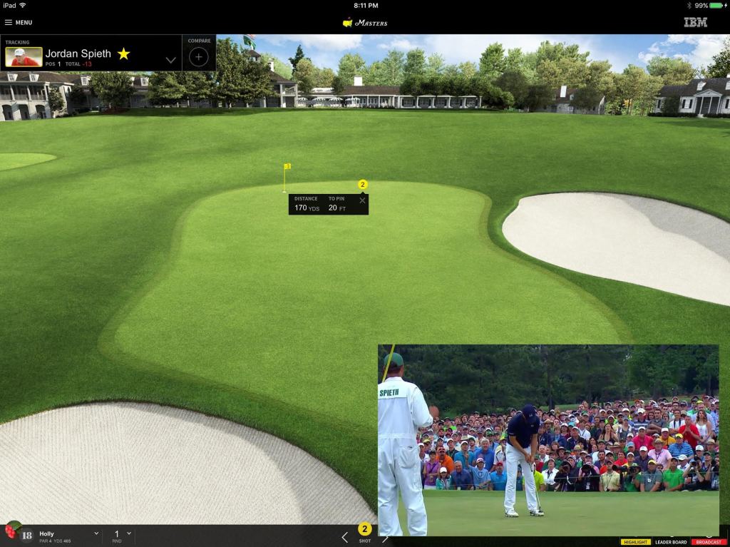 Stream the 2016 Masters golf tournament from your iPad