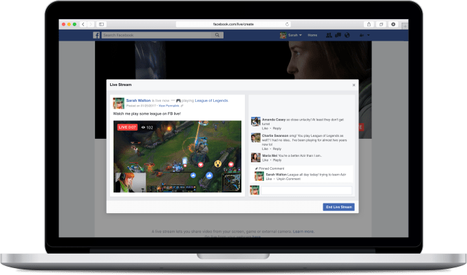 Facebook Live chega para "todos usuarios' em PCs com vídeo ao vivo