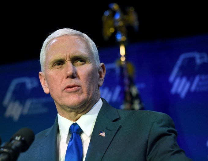 Mike Pence Addresses Republican Jewish Coalition Meeting In Las Vegas