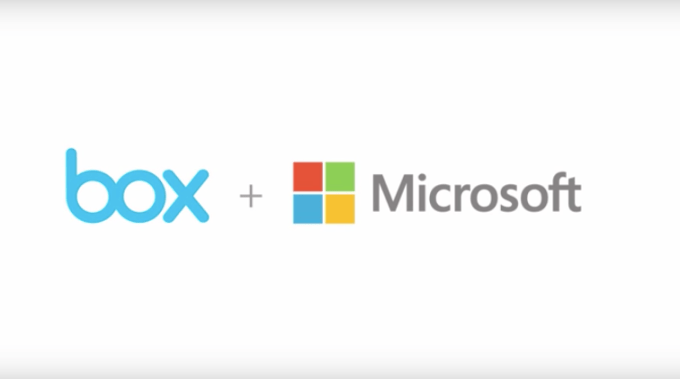 Box and Microsoft logos