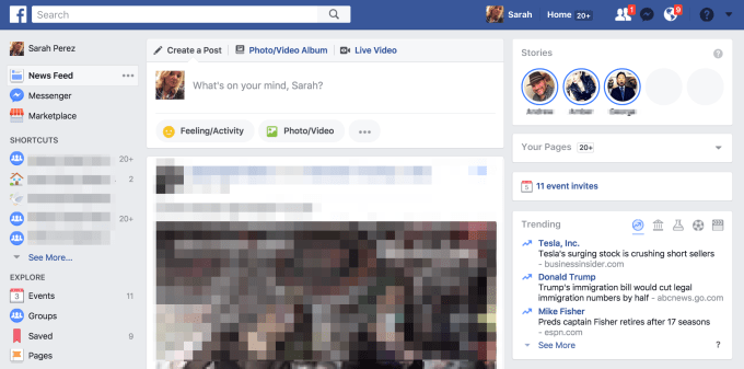 Facebook begins testing Stories on the desktop