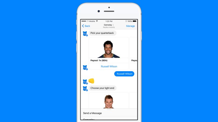 Gameday lets you play daily fantasy sports inside Facebook Messenger