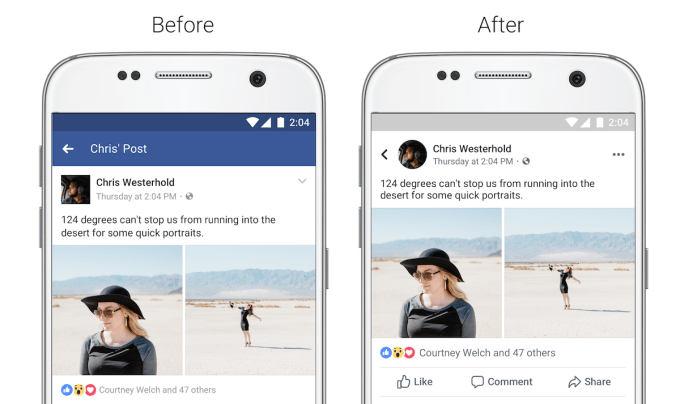 Facebook and Instagram get redesigns for readability