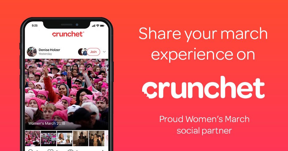 photo of Women’s March embraces collaborative social app Crunchet image